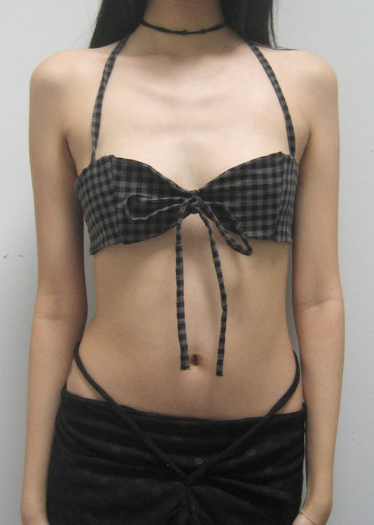 gingham bra top